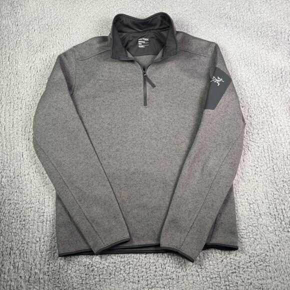 Arcteryx Covert 1/2 Zip Pullover Mens M Charcoal Gray Fleece Sweater Jacket - Picture 2 of 10